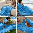 thumbnail image 5 of Ameha Cozy Fleece King Blanket 90x108 – Soft Lightweight Plush Blanket for Bed, All Season Comfort, Light Blue, 5 of 7