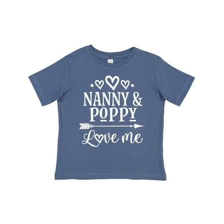 

Inktastic Nanny and Poppy Love Me Granddaughter Gift Toddler Boy or Toddler Girl T-Shirt