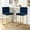 Navy, variant on 27 Inch Bar Stool, Velvet Counter Height Bar Stools, Set of 2 Bar Chairs with Back and Metal Legs, Kitchen Island Counter Stools for Pub, Dinning Room, Cafes