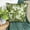 Green, variant on The HomeCentric Decorative Pillow Cover, Green Pillow Covers For Couch Pack of 2, 16x16 inch (40x40 cm) Silk Zippered Pillow Covers, Nature & Floral, Leaf, Ribbon , Tropical Decorative - Leafy Days