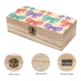 thumbnail image 3 of 7.9×2.3 In Wooden Boxes Durable Easy To Use Dustproof Prevent Slippery Delicate And Cabinet Whimsical Polka Dot And Striped Ribbon Bow Pattern, 3 of 8