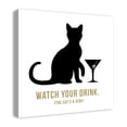 thumbnail image 2 of Creative Products Cat Martini 24 x 24 Canvas Wall Art, 2 of 5