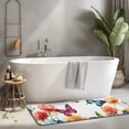 thumbnail image 2 of White Butterfly Flower Field Pattern Kitchen Rug Mat,Kitchen Runner Rugs Non Skid Washable,Decorative Kitchen Floor Mats for Kitchen,Sink,Laundry,17"x47.2", 2 of 7