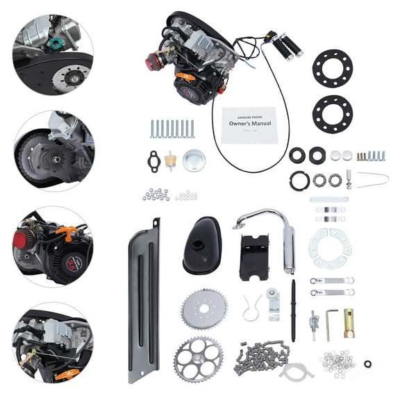 3.5HP 100CC 4-Stroke Single Cylinder Bicycle Engine Kit for Mountain, Road, Ravel Bikes