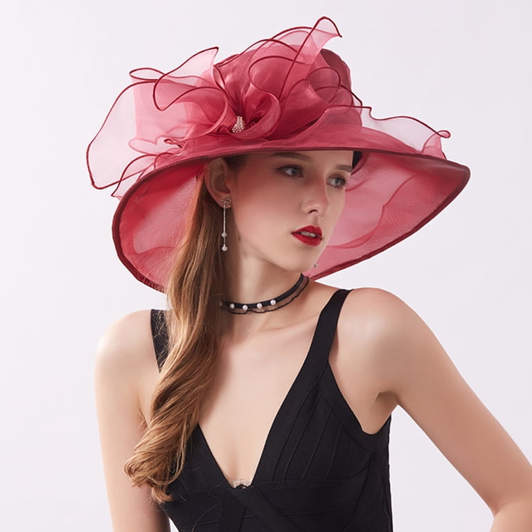 Travelwant Lady Derby Dress Church Cloche Hat Bow Bucket  display picture 1