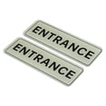 thumbnail image 1 of Unique Bargains 9'x3' ENTRANCE Sign Acrylic Self Adhesive Door Sticker Wall Sign Silver 2 Pack, 1 of 5