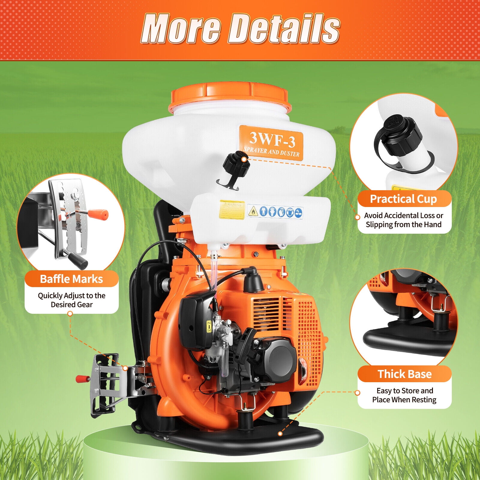 Backpack Fogger Sprayer Blower Agricultural Gas Mosquito Insecticide 14L