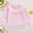 thumbnail image 2 of Xyant Cousin Crew Matching Outfit Kids Newborn Baby Girl Bubble Romper Long Sleeve Toddler Girl Sweatshirt Fall Winter Clothes (Pink,12-18 Months), 2 of 8