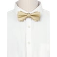 thumbnail image 4 of INSPIRE CHIC Mens Solid Color Layered Necktie Pre-tied Bow Ties for Party Wedding Champagne, 4 of 4