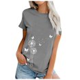 thumbnail image 3 of AMERTEER Nouvelle Mode d'Été pour Femmes Chemise Décontractée à Manches Courtes Imprimée T-shirt pour Femmes, 3 of 3
