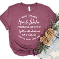thumbnail image 2 of Love in Faith | Way Maker Short Sleeve | Heather Burgundy | Christian T-Shirts for Women | Faith Based Apparel |Christian Gifts, 2 of 7