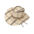 thumbnail image 5 of Cowgirl Cowboy Hat for Women Men Roll Up Wide Brim Fedora Western Hat with Belt Buckle Beach Vacation Summer, 5 of 5