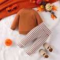 thumbnail image 4 of Futezty Toddler Boys Girls Clothes Fall Winter Outfit Sets, Baby Boy Girl Long Sleeved Crew Neck Cotton Stretch Waistband 1T 2T 3T 4T 5T 6T 2-Pieces Set Thanksgiving Outfits, 4 of 6