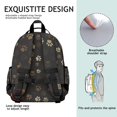 thumbnail image 5 of Paw Print Backpack for School,Cute School Bag,Schoolbag with Adjustable Shoulder Straps & Padded Back,15.25"x11.5"x5.25", 5 of 6