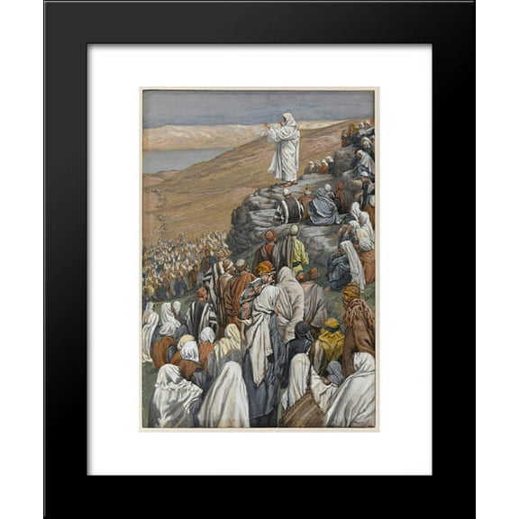 The Sermon on the Mount, illustration for 'The Life of Christ' 20x24 Framed Art Print by James Tissot