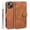 Brown, variant on Case for iPhone 12 Pro Luxury PU Leather Case Vintage Wallet Flip Cover TPU Inner Shell with Card Slots and Hand Strap, Magnetic Closure Stand Function Shockproof Full Protection