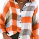 thumbnail image 1 of Qarigey Blusa de mujer de manga larga de color suelta Top Block camisa a cuadros Casual Loose Top ropa de otoño Prendas para la parte del cuerpo Naranja XXL Qarigey AP003725-30, 1 of 6