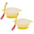 thumbnail image 1 of Oleegame 2PC Stainless Steel Cutlery Set Baby Children Training Feeding Dinner Bowl Spoon Tableware Set With Suction Cup Yellow, 1 of 4
