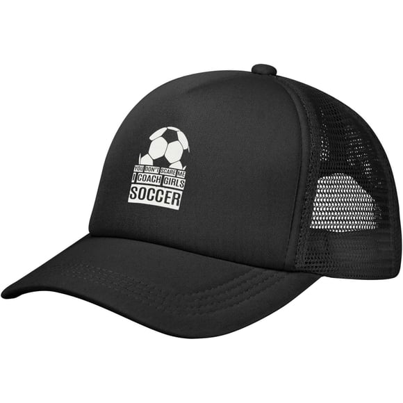 I Coach Girls Soccer Mesh Back Hat for Men Women Adjustable Cool Baseball Cap Black Sun Hat