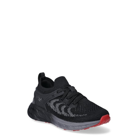 Athletic Works Boys Toddler Black Knit Cage Sneaker, Sizes 7-12