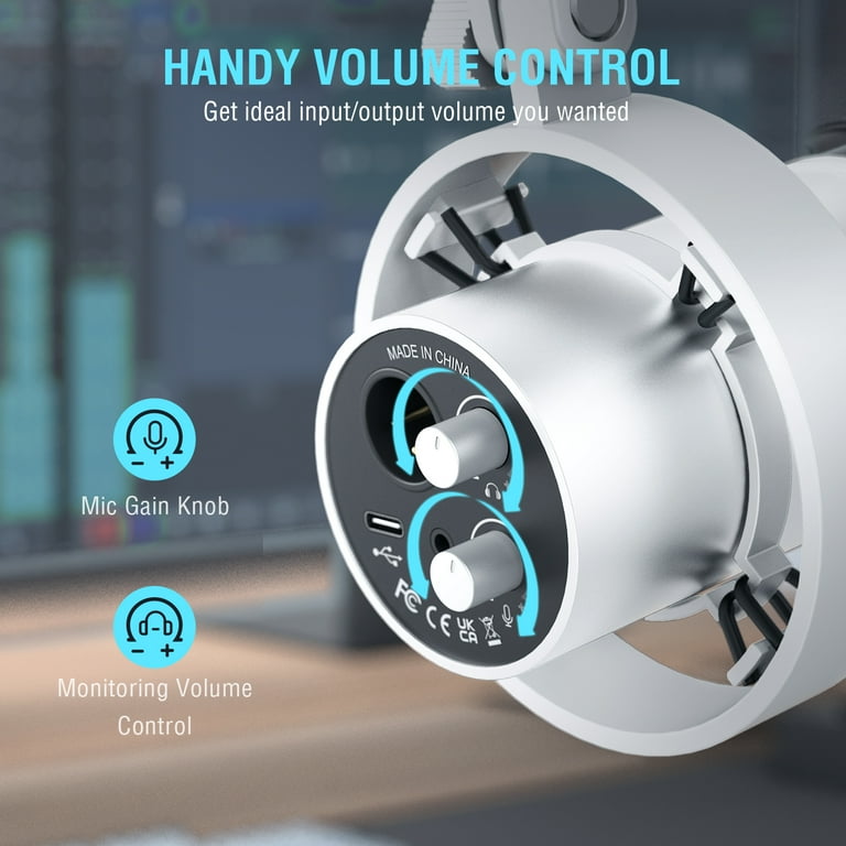 FIFINE K688 XLR USB Podcast Microphone with Boom Arm for PC