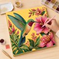 thumbnail image 6 of Hummingbird Carrying Flowers DIY Framed Pearl Painting Kit, Special Shaped Drill Diamond Art Painting Kit, Pearl Gem Art, 20x20cm, 6 of 16
