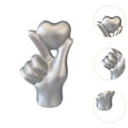 thumbnail image 6 of deevoka Love Sculpture for TV Cabinet Multifunctional Tabletop Decoration Silvery, 6 of 9