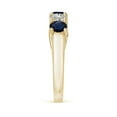 thumbnail image 5 of ANGARA Natural 1.38 Ct Half Eternity 5 Stone Sapphire & Diamond Wedding Band in 14K Yellow Gold for Women (Size-4.5mm) | Anniversary Jewelry Gift for Women | Natural Sapphire Ring, 5 of 11
