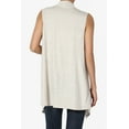 thumbnail image 2 of TheMogan Women's Long Vests Sleeveless Draped Lightweight Open Front Cardigan, 2 of 7