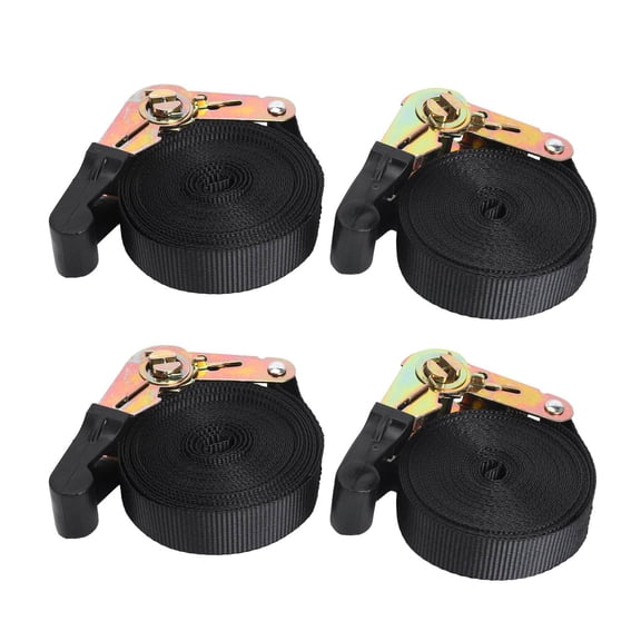 4 Pack 20 FT Ratchet Tie Downs Straps 6M X25mm Endless Strap Heavy Duty Cam Buckles for Motorcycles,Car