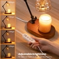 thumbnail image 3 of Candle Warmer Lamp, Adjustable Timer/Dimmer, Height-Adjustable Ambiance Light, Universal Jar Candle Compatibility, Wax Melt Lights for Home Decor(2*50W Bulbs), 3 of 9