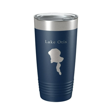 

Lake Otis Map Tumbler Travel Mug Insulated Laser Engraved Coffee Cup Florida 20 oz Navy Blue