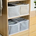 thumbnail image 3 of Underwear Organizer, 7 Grids Washable Wardrobe Clothes Organizer, Socks Jeans Bras Compartment Storage Box Foldable Closet Drawer Organizer Clothes Drawer Mesh Separation Box for Bedroom, 3 of 8