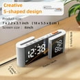 thumbnail image 6 of Alarm Clocks for Bedrooms, Digital Loud Radio Alarm Clock for Heavy Sleepers Adults, with Date, Month, Temperature Humidity LED Display, FM Radio, Modern Decor for Bedside, College Dorm, Bedroom, 6 of 8