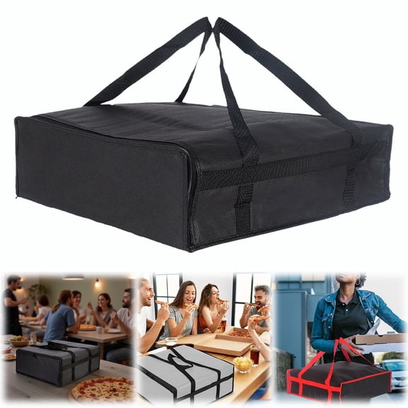 Pizza Bag for Delivery Bag, Insulated Food Delivery Bag for Hot and Cold Meal, Tote Insulation Bag for Catering Doordash, Insulated Pizza Carrier Delivery Bag, Food Warmers Bag, 19.69X19.69X5.91in