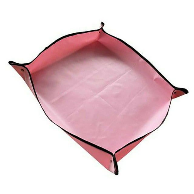 Inteprter Almohadilla gruesa para cambio de plantas, reutilizable, impermeable, para lavabo, cojín cuadrado Jardín y Patio rosado 50*50 CM