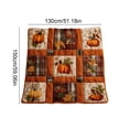 thumbnail image 2 of Dpityserensio Fall Pumpkin Maple Plaid Flannel Quilted Throw Blanket Sofa Bed Decor 51×59in, 2 of 5