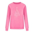 thumbnail image 6 of Women’s Long Sleeve Christmas Sweatshirt with Xmas Tree Print Loose Fit Crewneck Pullover Casual Holiday Top for Fall and Winter 2025 Festive Outfit, 6 of 6