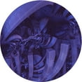 thumbnail image 1 of Ahgly Company Tapis Rond Lavable en Machine Intérieur Transitionnel Bleu Minuit, 5 Pieds Rond, 1 of 7