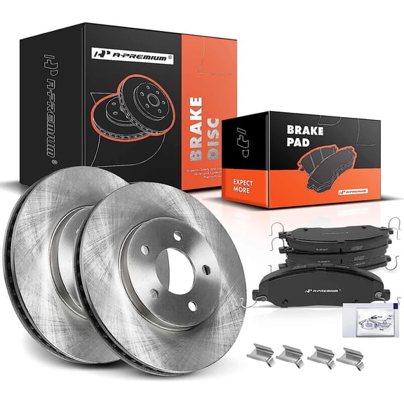 A-Premium 11.54 inch (293mm) Front Vented Disc Brake Rotors   Ceramic Pads Kit Compatible with Select Ford Models - Mustang 2005-2010 4.0L, 6-PC Set