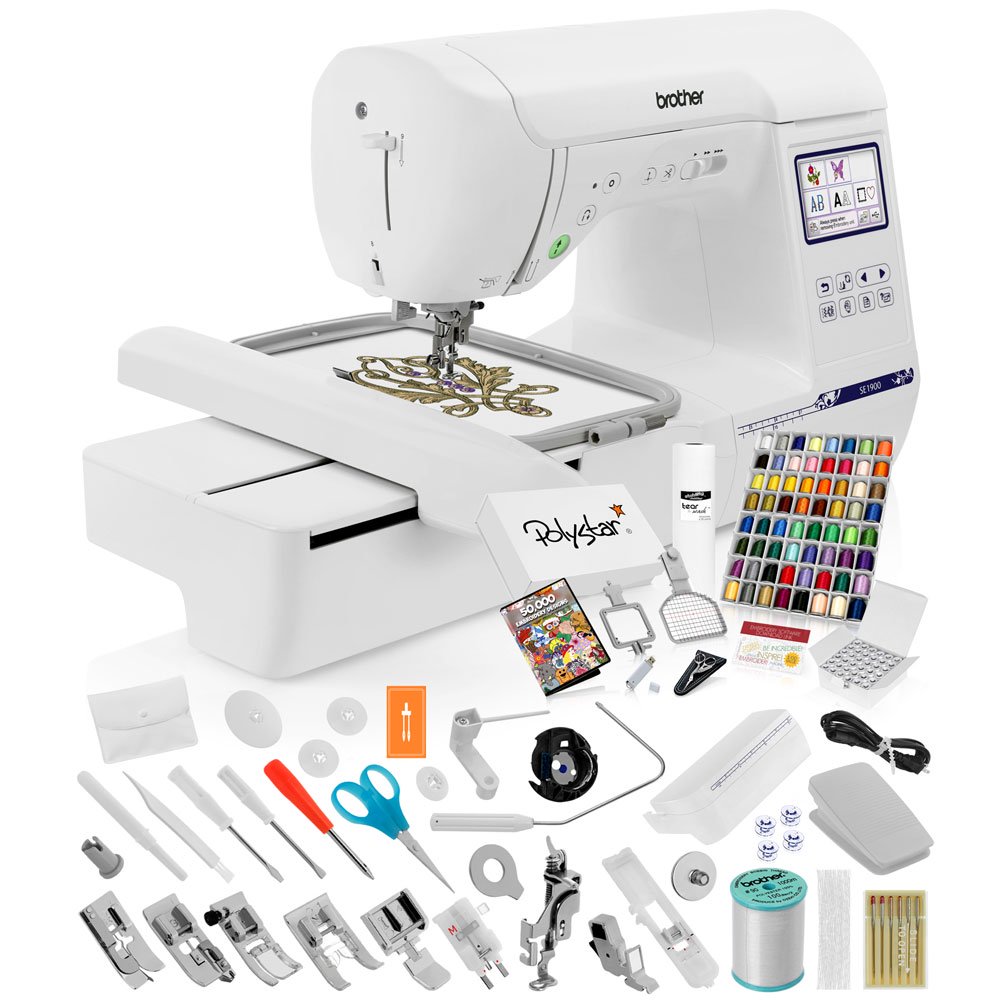 Brother se1900 sewing and embroidery machine w grand slam package