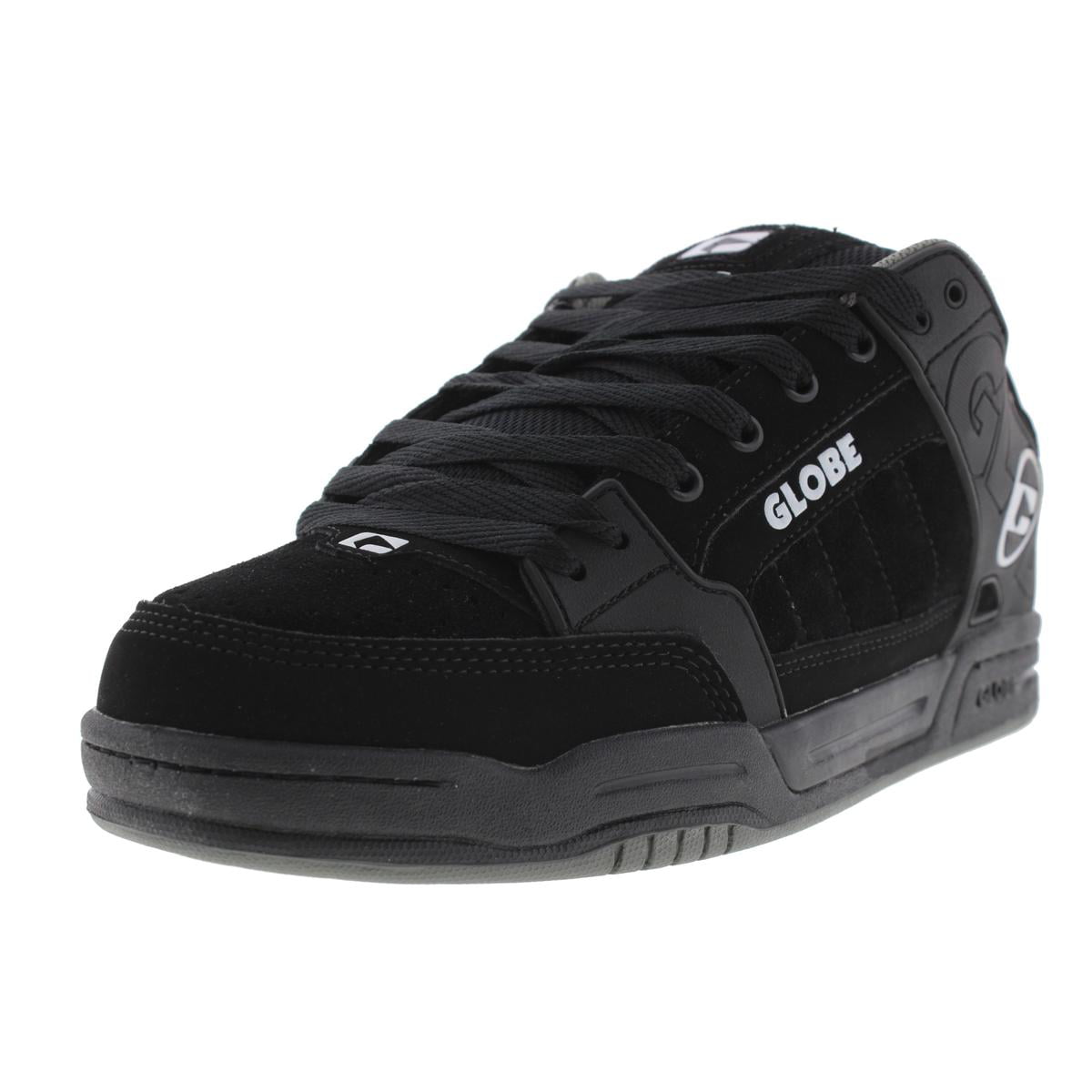 Globe Tilt GBTILT Mens Black Leather Lace Up Athletic Skate Shoes 