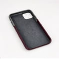 thumbnail image 2 of Dockem iPhone 11 Pro Max Luxe M2 Wallet Case; Built-in Metal Plate, 2 Card Holder Slots, Maroon/Grey, 2 of 9