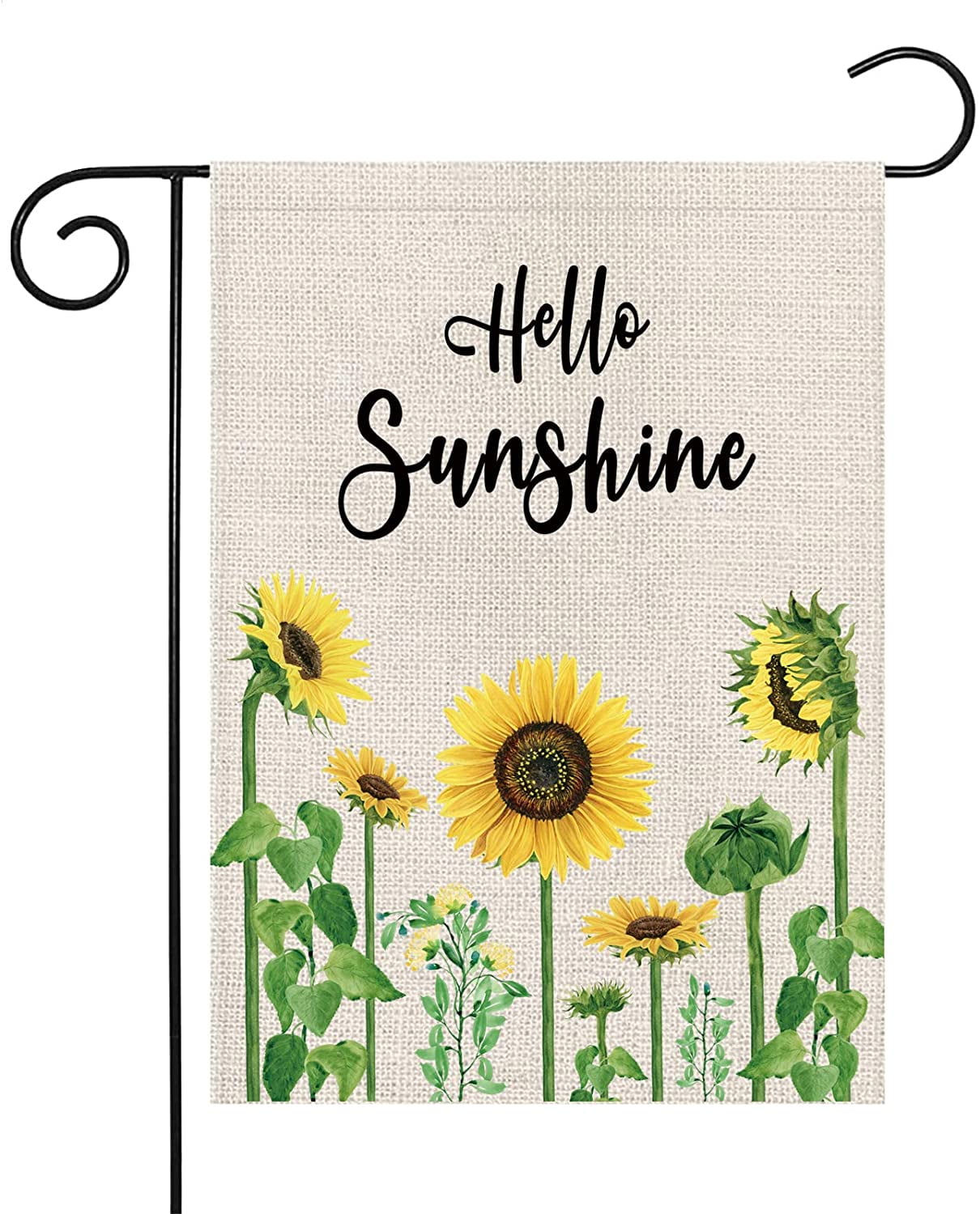 Watercolor Art Sunflowers Garden Flag  Fabric Double-sided Outdoor Yard Flags