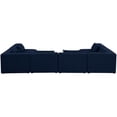 thumbnail image 3 of Meridian Furniture Cube Navy Durable Linen Modular Sectional, 3 of 3