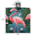 thumbnail image 2 of Flamingo Canvas Outdoor Picnic Blanket - Waterproof Mat for Camping, Beach, Park - Large Size, Foldable, and Durable - Ideal for Family Picnics and Outdoor Adventures - Navy Blue Color, 2 of 6