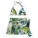 thumbnail image 4 of Traje de baño HUOGUO con estampado tropical hawaiano de 2 piezas para mujer, 4 of 4