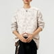 thumbnail image 5 of Sudadera sin capucha para hombre, estilo casual, a la moda, con cuello redondo, holgada, de gamuza, con lazo, manga larga, para jóvenes, blusas activas, camisetas para hombre., 5 of 5