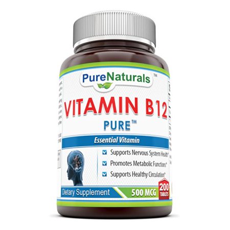 Pure Naturals La vitamine B12 - 500mcg, 200 comprimés