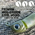 thumbnail image 7 of Reaction Tackle Tungsten Swimbait Jig Heads - 3D Realistic Eyes Attract Bass and More- Swim Bait Jig Head for use with Freshwater or Saltwater Fishing (5-Pack) - 3/16oz - White, 7 of 7